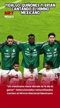 QUIÑONES, FIDALGO Y GUTIÉRREZ CANTANDO EL HIMNO MX