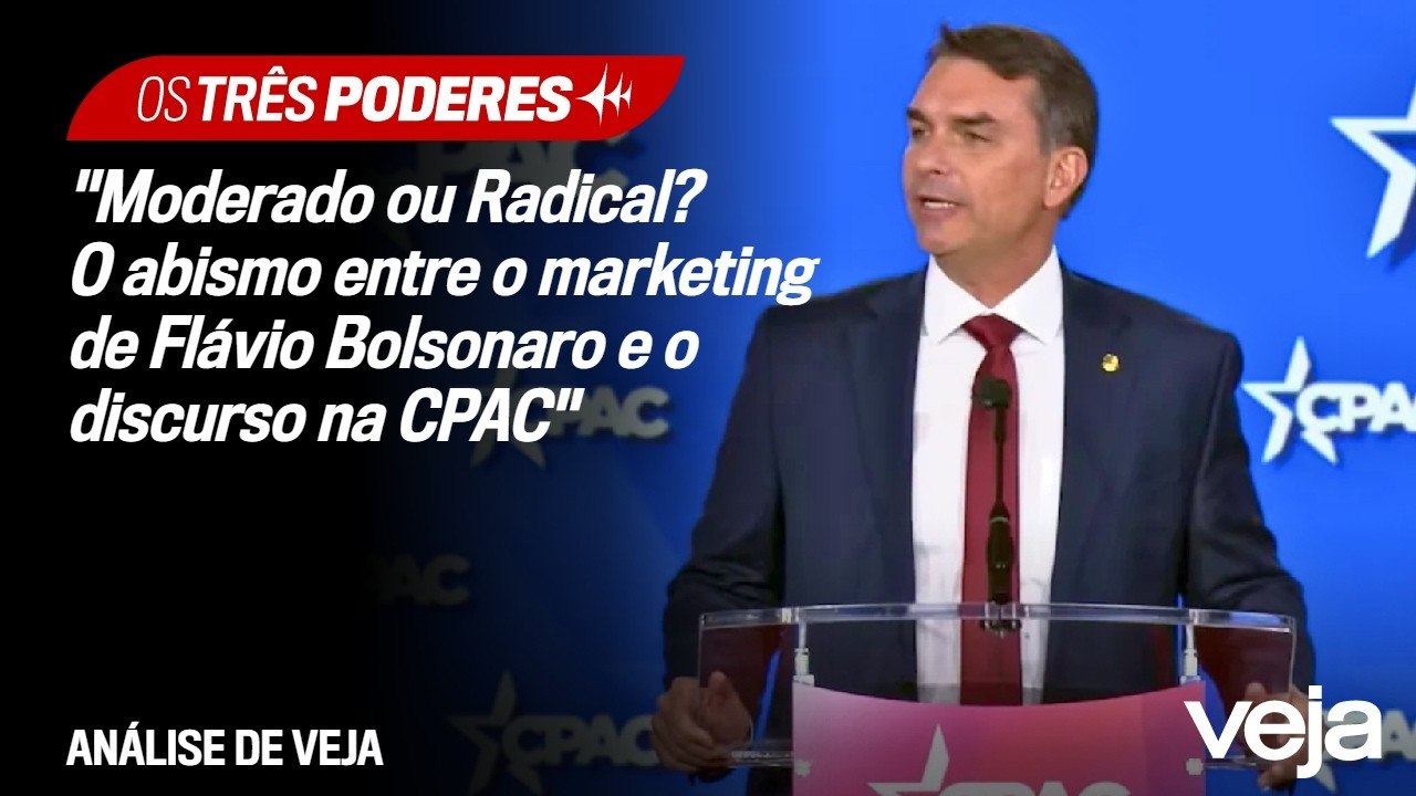 "Moderado ou Radical? O abismo entre o marketing de Flávio Bolsonaro e o discurso na CPAC"