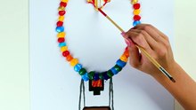 Hot air balloon with a unique and satisfying painting technique! 😍