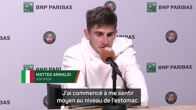 Roland-Garros - Arnaldi raconte son forfait avant la demi-finale