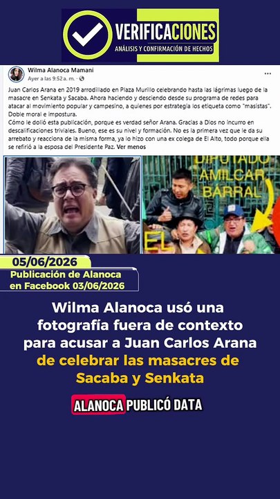 Wilma Alanoca acusó falsamente a Juan Carlos Arana