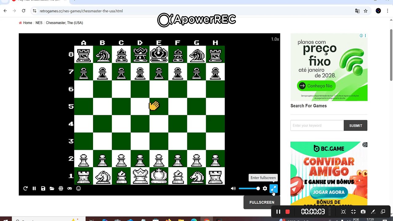 Chessmaster NES partida 4 - parte 1