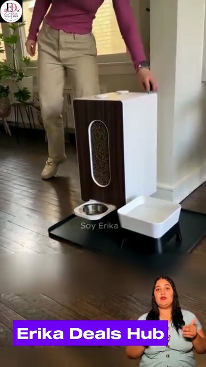 Comedero Automático para Mascotas con Dispensador Giratorio | Diseño Moderno y Elegante