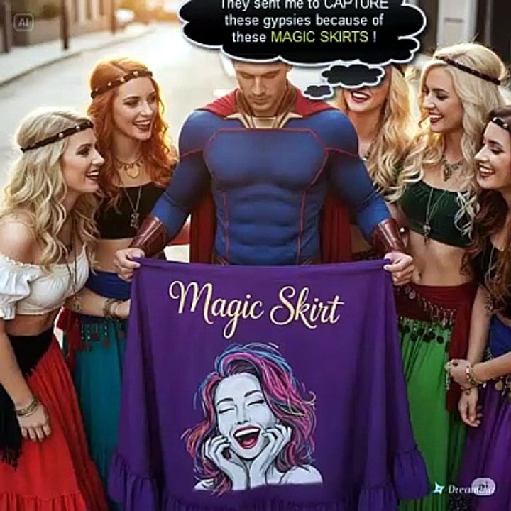 SUPER HERO FOR BEAUTIFUL WOMAN! - GENDER CHANGE TRANSFORMATION BY MAGIC SKIRT!