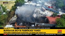 SON DAKİKA... Bursa'da boya fabrikasında yangın