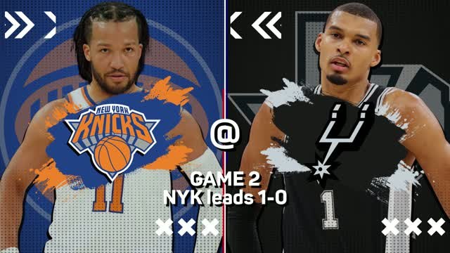 Knicks win 13th-straight playoff game to stun Spurs in Game 2 of the NBA Finals