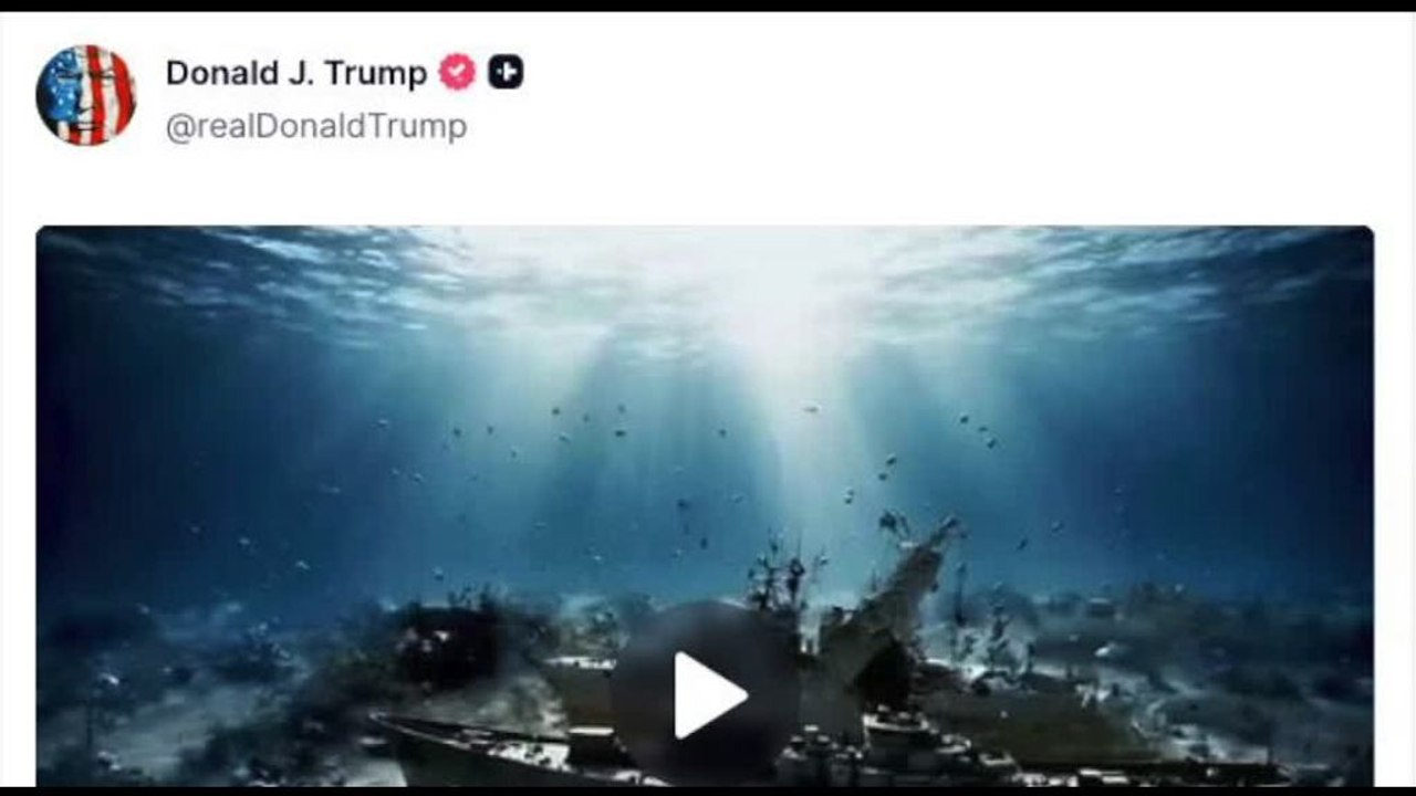 Trump: distrutto esercito dell'Iran. Il video IA delle navi affondate