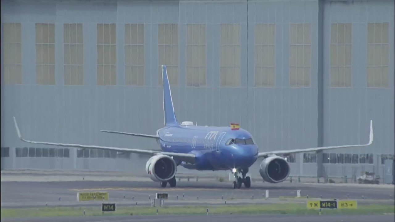 POPE ARRIVAL IN SPAIN