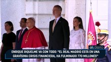 Ovaciones, himnos y salvas: el espectacular recibimiento de los Reyes al Papa en el Palacio Real