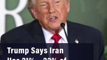Trump Says Iran Has 21% -  22% of Missiles Left