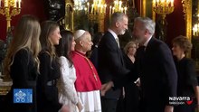 La presidenta Chivite saluda al Papa León XIV en Madrid