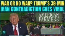 Trump’s Confusing Iran Remarks- “Not a War’… THEN ‘I’m Going Back to Fight a WAR’ 39 Minutes Later