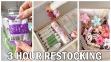 3 Hours of Satisfying Restocking ASMR ✨ | Cleaning, Organizing, Restocking for Relaxation