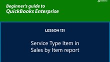 131 - Service Type Item in Sales by Item report