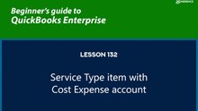 132 - Service Type item with Cost Expense account