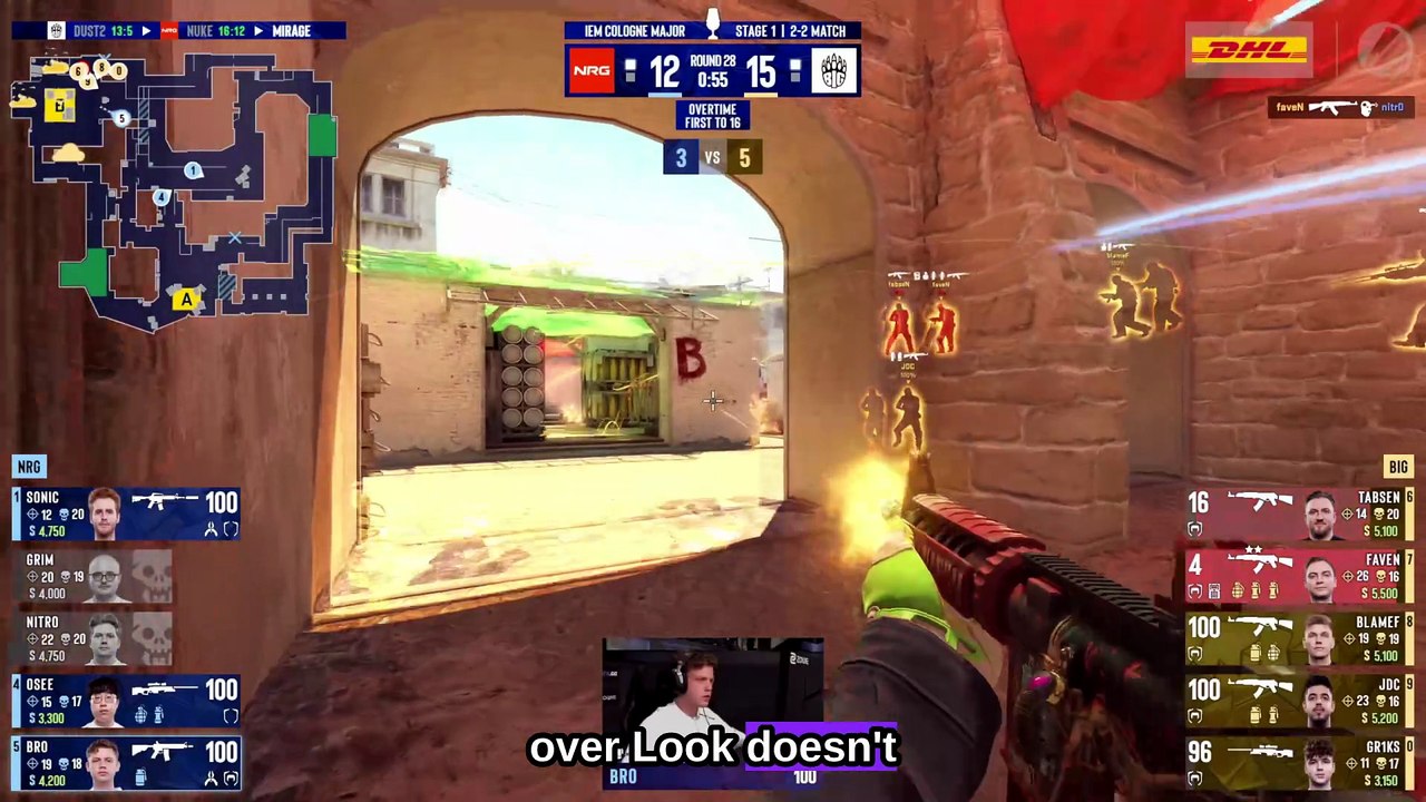 Counter-Strike #396: "BIG with a BIG comeback from 12-0 to 16-12 against NRG."
