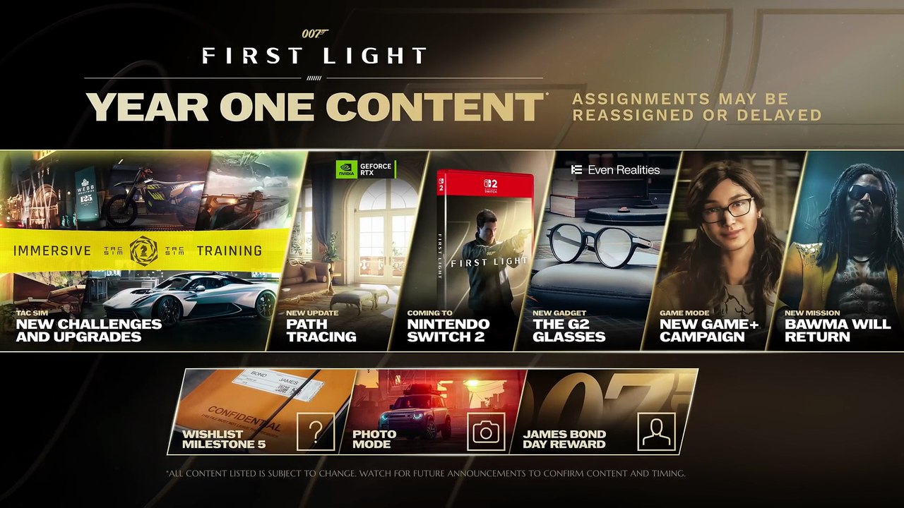 007 First Light - Contenido del Año 1