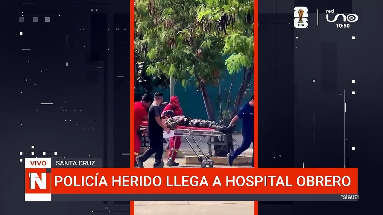 POLICÍA HERIDO LLEGA AL HOSPITAL