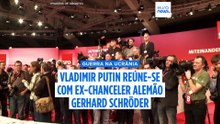Ucrânia lança grande ataque com drones enquanto Putin se reúne com Schröder
