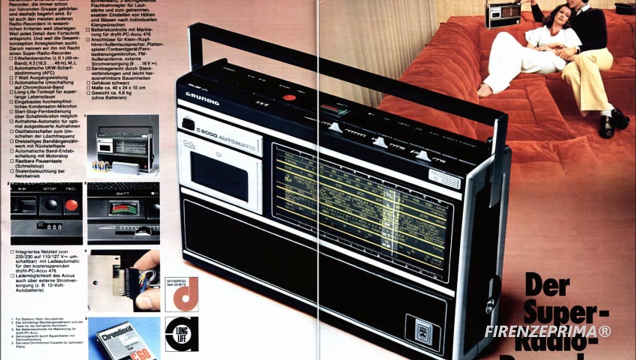 Grundig Revue 1971. Per il mercato tedesco.
