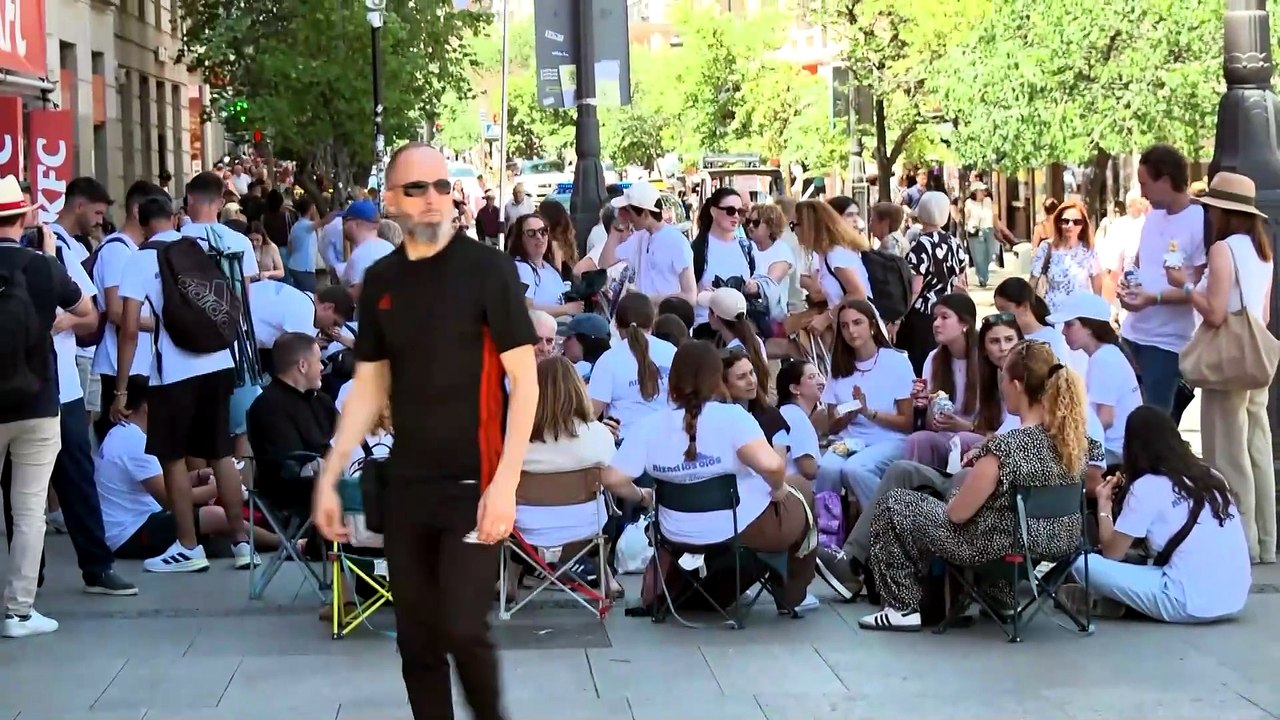 La alegría de los peregrinos toma las calles de Madrid