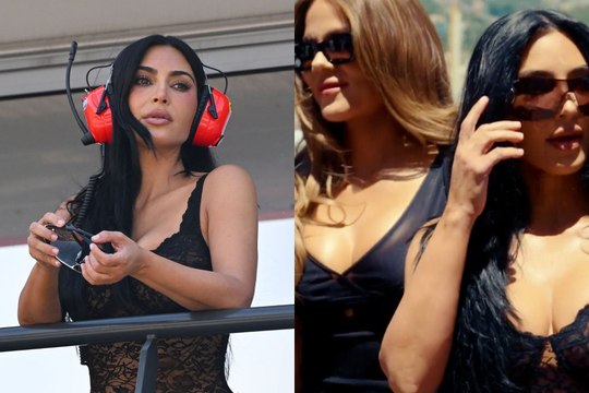 Kim Kardashian and Khloé Kardashian turn heads in Monaco as all eyes look for Lewis Hamilton