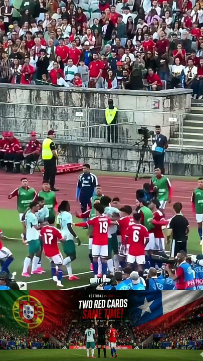 Portugal Vs Chile 2 Red Cards