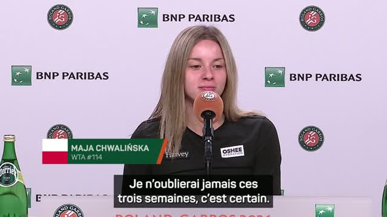 Roland-Garros - Chwalińska savoure un parcours inoubliable