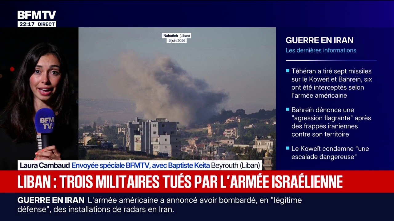 Liban: trois militaires ont été tués par l'armée israélienne