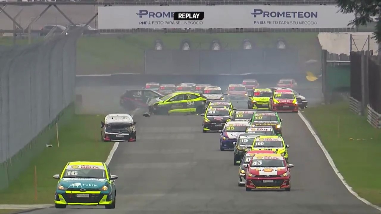 Copa HB20 2026 Interlagos Race 1 Restart Last Lap Big Crash