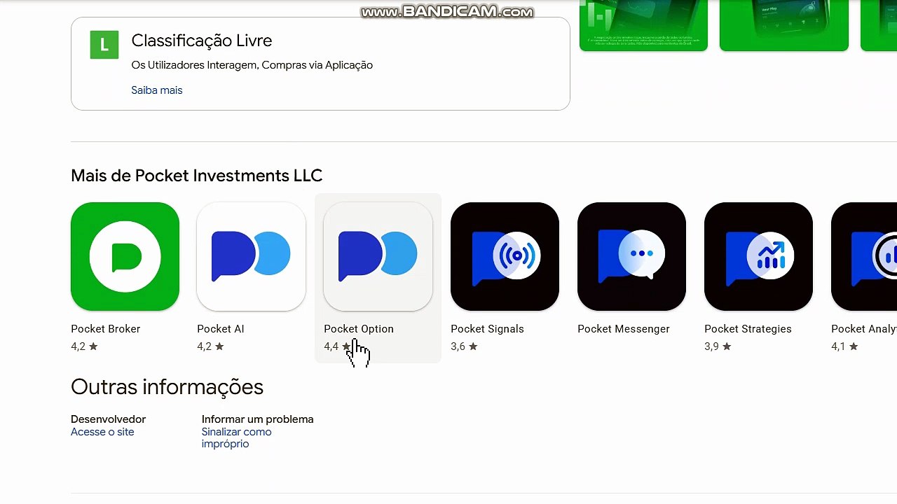 Pocket Signals o App de sinais da Pocket Broker