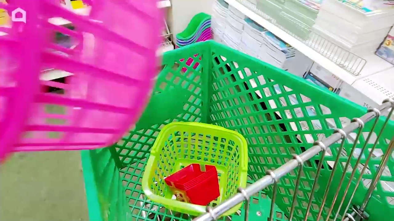Everyone will be buying Dollar Store laundry baskets when they see her brilliant living room idea!