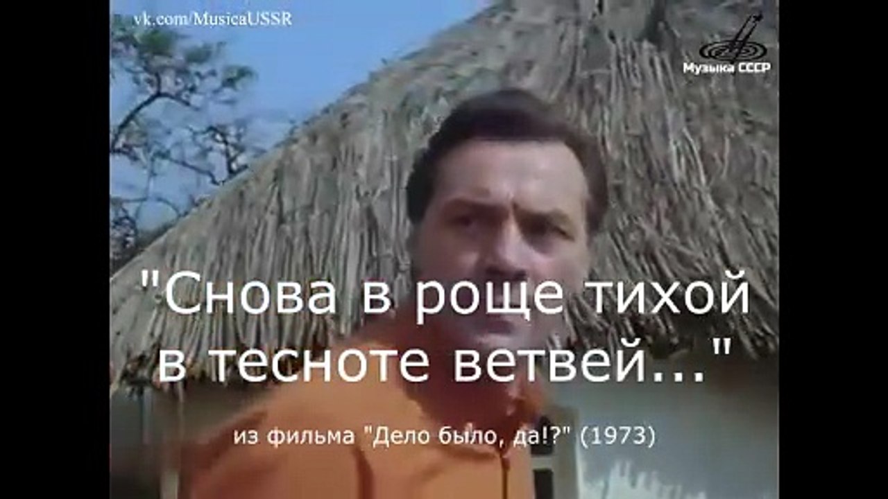 Песня "Снова в роще тихой в тесноте ветвей..." из фильма "Дело было, да!?" (1973)