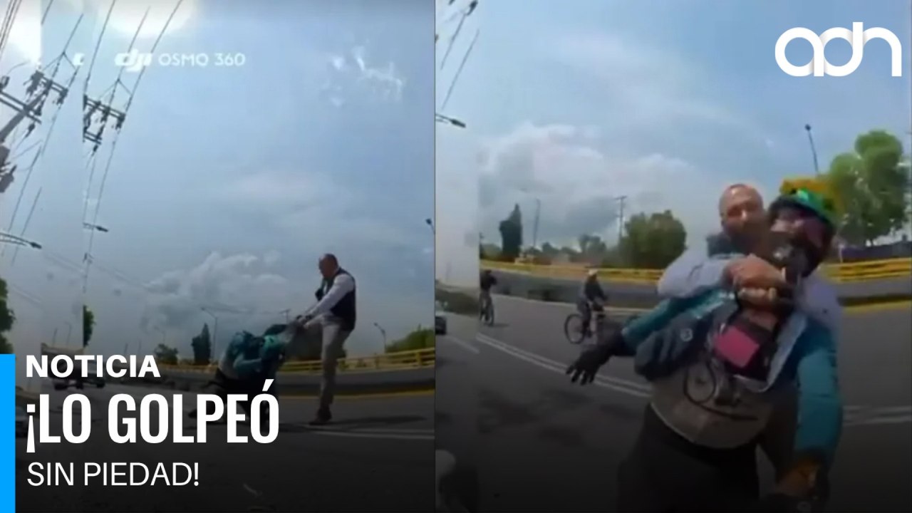Captan violenta agresión de conductor contra ciclista en Tlalpan