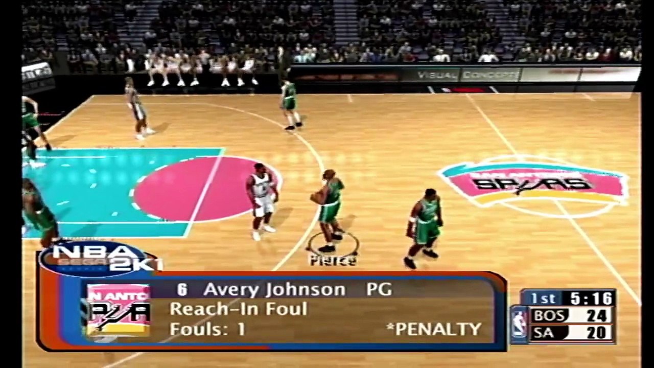 NBA 2K1 Spurs vs Celtics