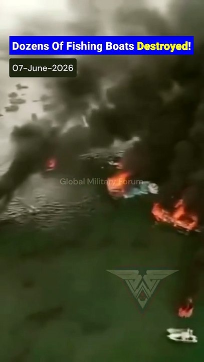 Massive Fishing Fleet Port Fire