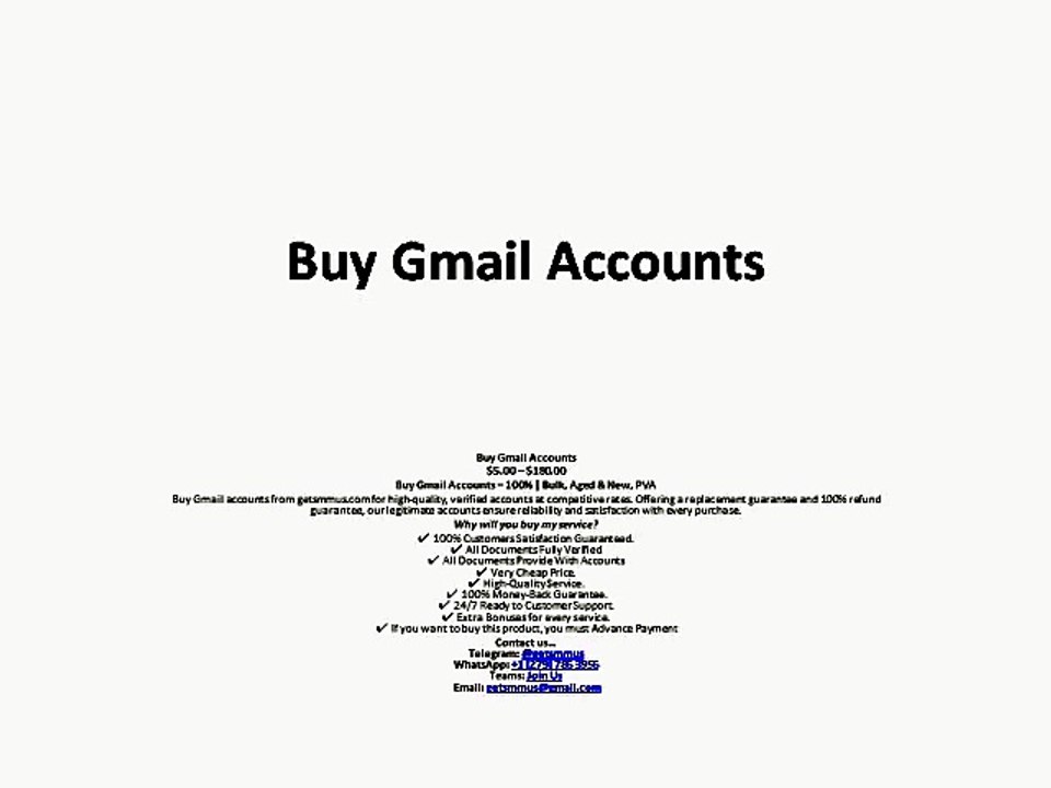 Buy Gmail Accounts