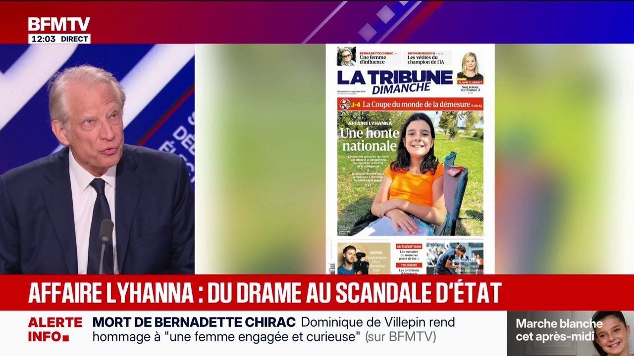 Mort de Lyhanna: "Un drame révélateur (...) chacun d'entre nous doit faire son examen", affirme Dominique de Villepin