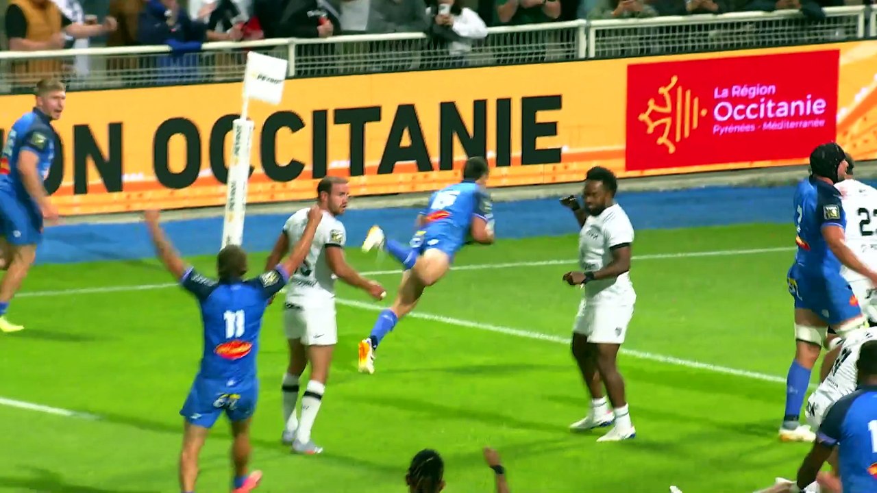 TOP 14 - Essai de Théo CHABOUNI (CO) - Castres Olympique - RC Toulon