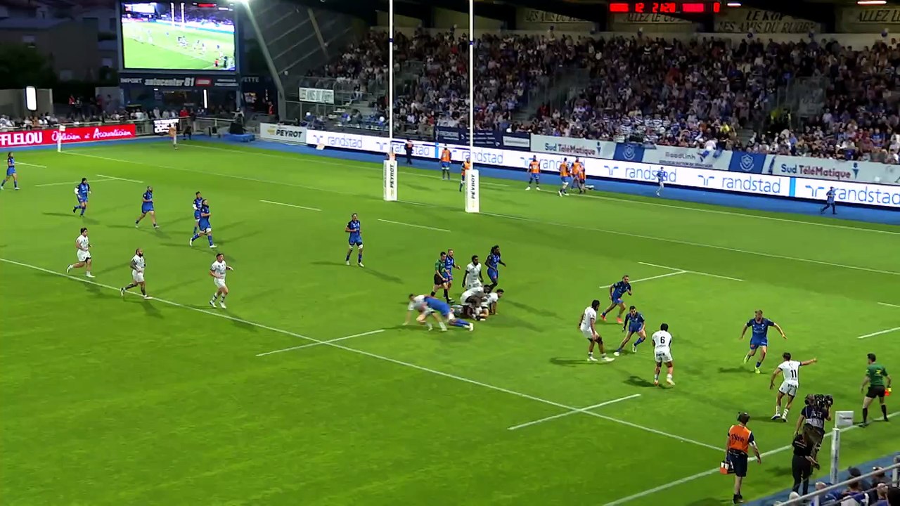 TOP 14 - Essai de Setariki TUICUVU (RCT) - Castres Olympique - RC Toulon