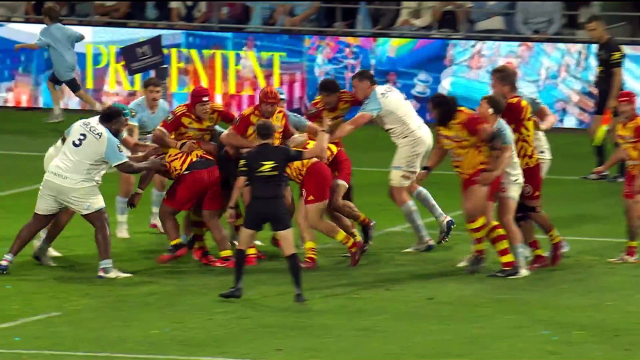TOP 14 - Essai de Mathys LOTRIAN (USAP) - Aviron Bayonnais - USA Perpignan