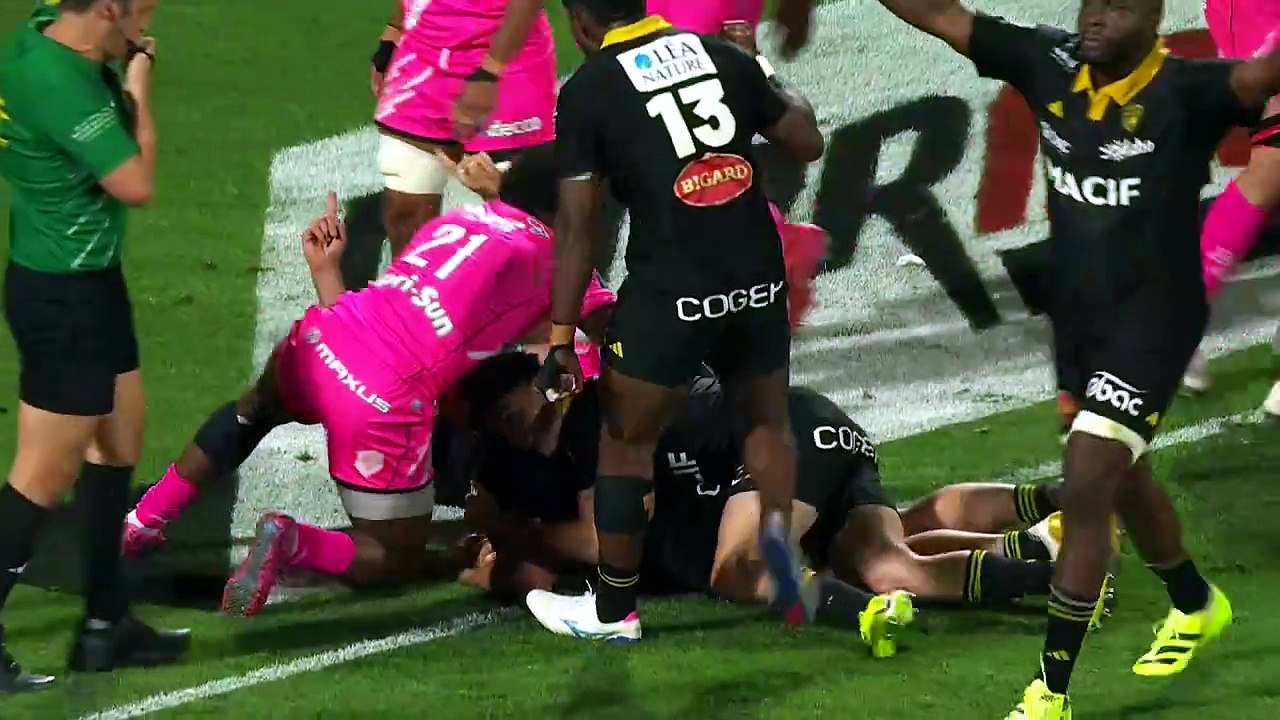 TOP 14 - Essai de Quentin LESPIAUCQ (SR) - Stade Rochelais - Stade Français Paris