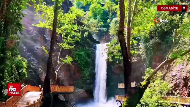 Osmaniye’de Karaçay Saklı Şelalesi ziyaretçi akınına uğruyor