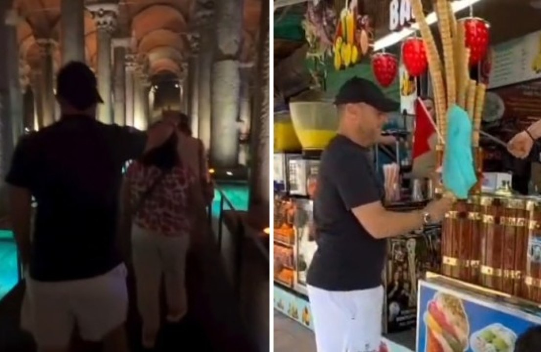 Totti giocherellone in vacanza a Istanbul: scherza con i turisti e con i gelatai...