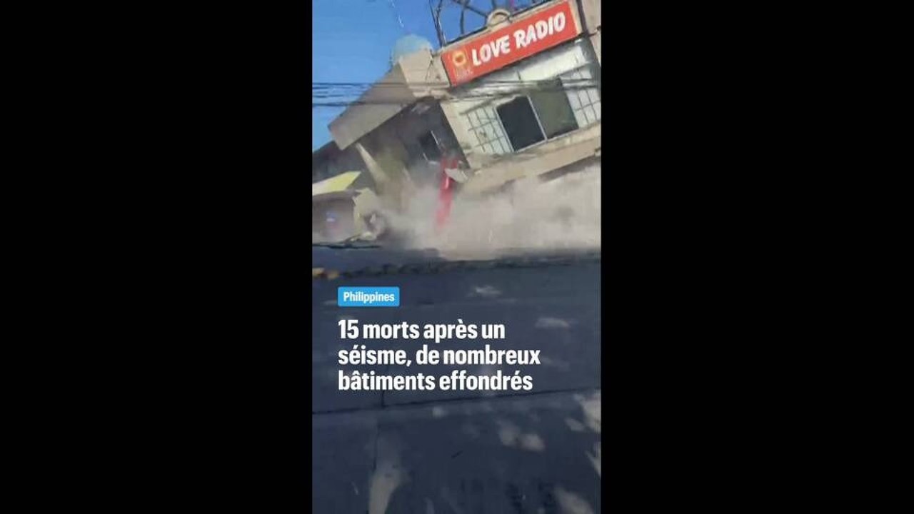 Philippines : 15 morts après un séisme de magnitude 7,8