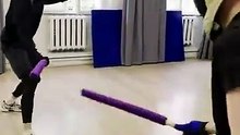 Фехтование одноручным коротким японским мечом вакидзаси - спарринг в школе кэндзюцу Katana Club - Школа японского фехтования Katana Club