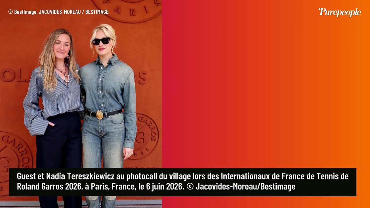Julia Neugebauer et Gautier Capuçon assortis à Roland-Garros, le duo mise sur un look très chic