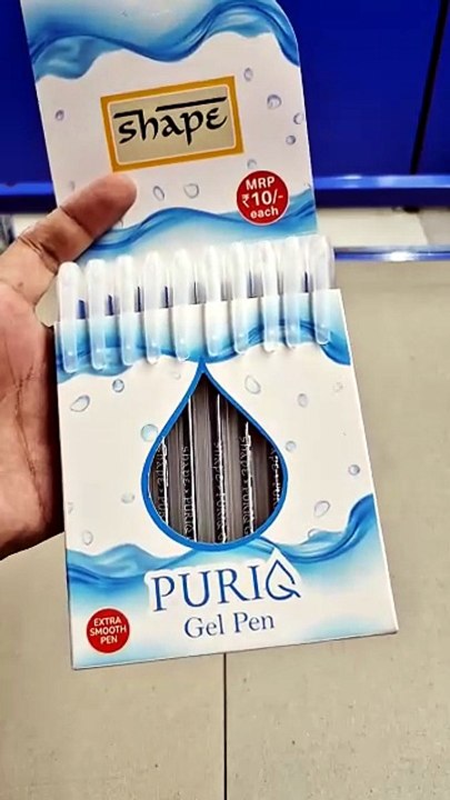 Shape Puriq Gel Pens Review | Water Theme Design Gel Pens with Transparent Caps