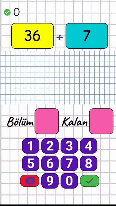 5.1- Kalanlı Bölme İşlemi Öğrenme - 3. Sınıf Matematik #shorts