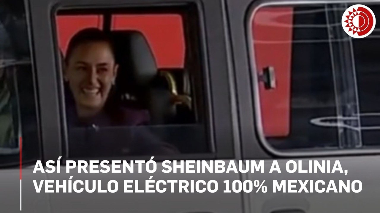 Así presentó Sheinbaum a Olinia, vehículo eléctrico 100% mexicano